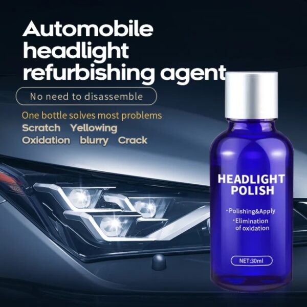 Autokoplamp Kras Vergeling Reparatie Vloeistof Set, Inhoud: 30ml - Afbeelding 4