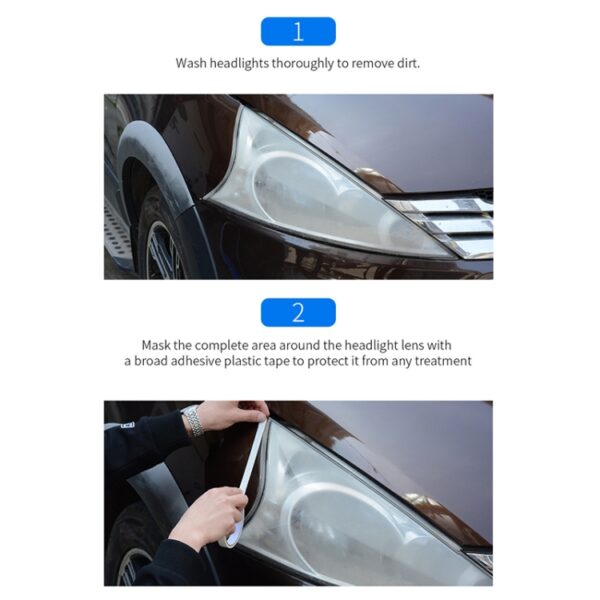 Autokoplamp Kras Vergeling Reparatie Vloeistof Set, Inhoud: 30ml - Afbeelding 7