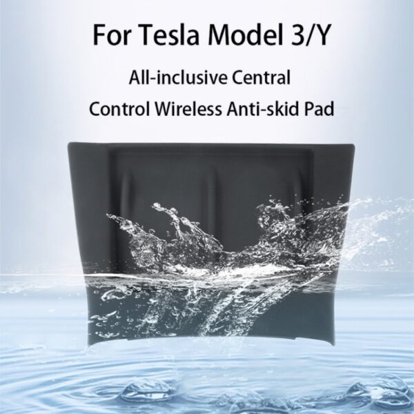 Voor Tesla Model 3 / Y Auto middenconsole Mobiele telefoon Draadloos opladen Siliconen antislipmat - Afbeelding 2