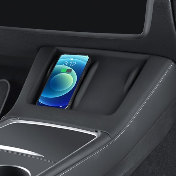 Voor Tesla Model 3 / Y Auto middenconsole Mobiele telefoon Draadloos opladen Siliconen antislipmat - Afbeelding 7