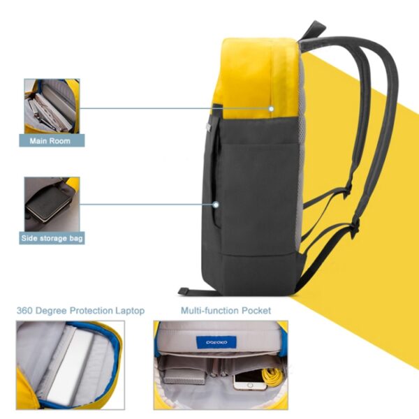 POFOKO XY-serie 14-15,4 inch mode kleuraanpassing multifunctionele rugzak computertas, maat: M - Afbeelding 5