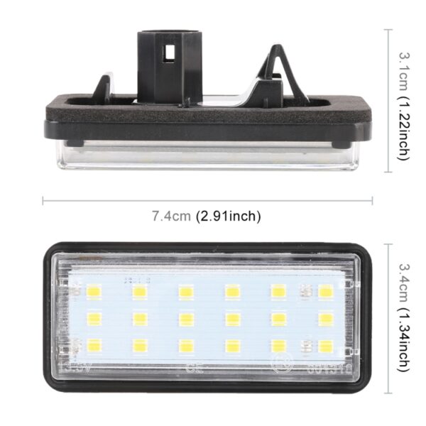 2 STKS DC12V/1.5 W/6000 K/100LM Auto LED Kentekenverlichting 18 LEDs SMD-3528 Lampen voor Lexus, For Lexus - Afbeelding 4