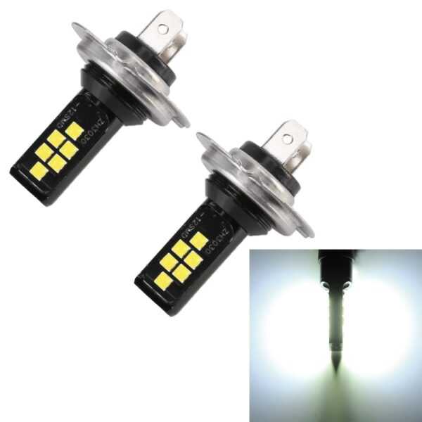2 STKS H7 DC9-16V / 3,5 W / 6000 K / 320LM Auto Auto Mistlamp 12 LEDs SMD-ZH3030 Lampen, met constante stroom, H7