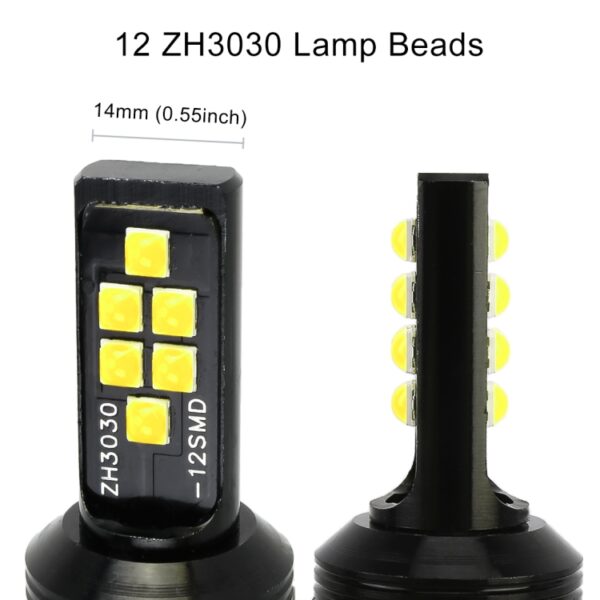 2 STKS H7 DC9-16V / 3,5 W / 6000 K / 320LM Auto Auto Mistlamp 12 LEDs SMD-ZH3030 Lampen, met constante stroom, H7 - Afbeelding 5