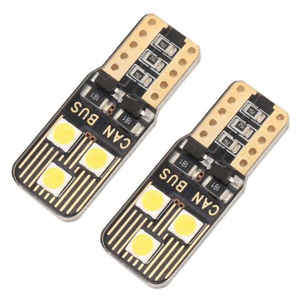 2 STKS T10 / W5W / 168 / 194 DC12V / 1.6W / 6000K / 110LM 6LEDs SMD-3030 Auto-klaringslicht, met decoder, 6LEDs SMD-3030, with Decoder - Afbeelding 2