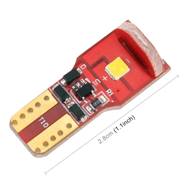 2 STKS T10 / W5W / 168 / 194 DC12V / 1.6W / 6000K / 130LM 3LEDs SMD-3030 Auto Rood Bord Klaringslicht, 3LEDs SMD-3030 - Afbeelding 3