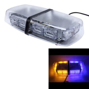 HB-806C 30W 30 LED voertuigdak noodwaarschuwing stroboscooplicht, DC 12V, draadlengte: 70 cm, HB-806C Yellow and Blue Light, HB-806C Red and Blue Light