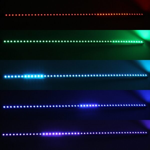 5050 20W 48 LED RGB Auto Vrachtwagen Afstandsbediening Kleurrijke Knight Rider LED Strobe Scanner Flash Strip Licht, DC 12V Kabel Lengte: 130 cm, 0 - Afbeelding 7
