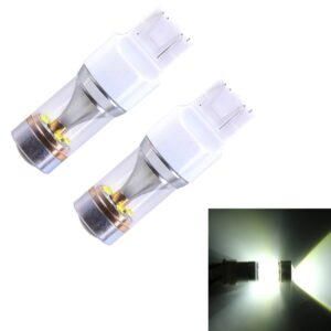 2 STKS T20 / 7443350 LM 6000 K Dubbele Draden 30 W Wit Licht 6 LED CREE Canbus Auto Remlicht Lamp, DC 12 V