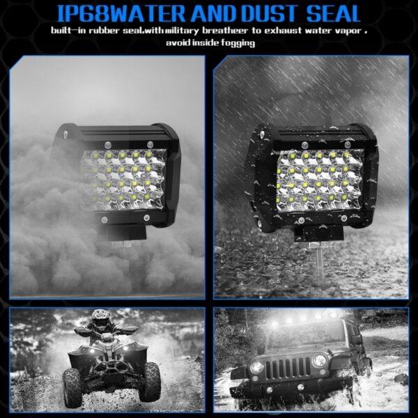 4 inch 18W 1800LM 4-rij LED-stripverlichting Werkende off-road voertuiglamp Dakstripverlichting - Afbeelding 14