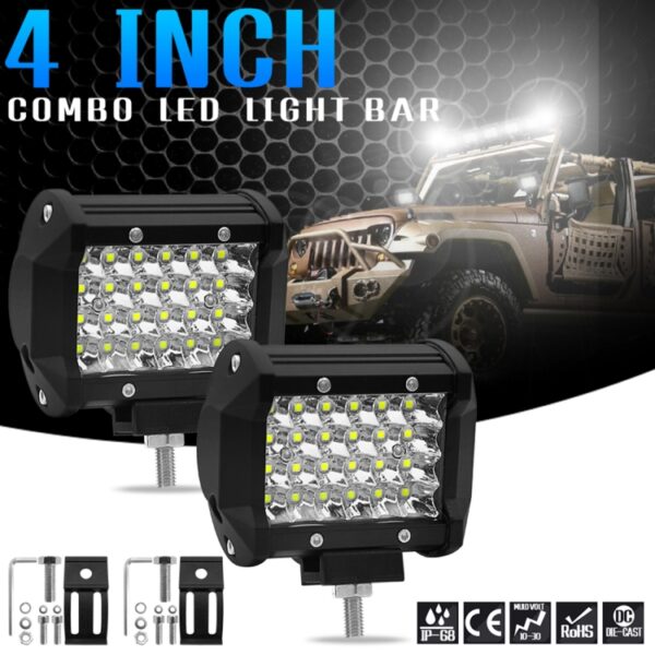 4 inch 18W 1800LM 4-rij LED-stripverlichting Werkende off-road voertuiglamp Dakstripverlichting - Afbeelding 15