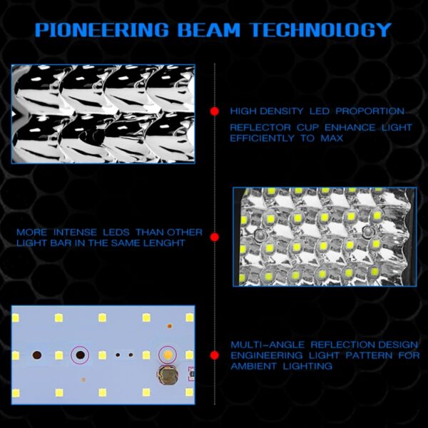 4 inch 18W 1800LM 4-rij LED-stripverlichting Werkende off-road voertuiglamp Dakstripverlichting - Afbeelding 8
