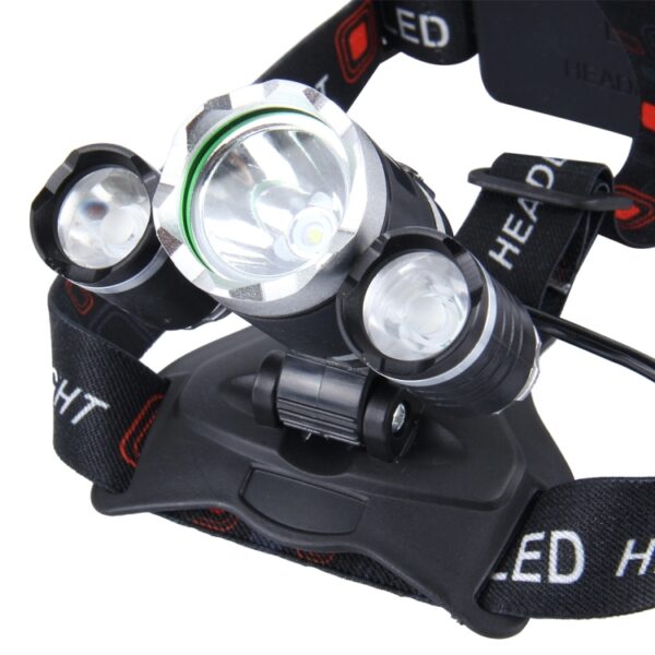 LED-koplamp Krachtige heldere koplamp, 3 CREE T6 met oplader, GEEN inclusief batterijen - Afbeelding 4