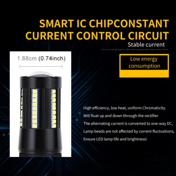 2 STKS 1157 / BAY15D DC9-16V / 8.2W (H) 2.7W (L) / 6000K / 655LM Auto Auto Remlichten 66LEDs SMD-2016 Lampen - Afbeelding 6