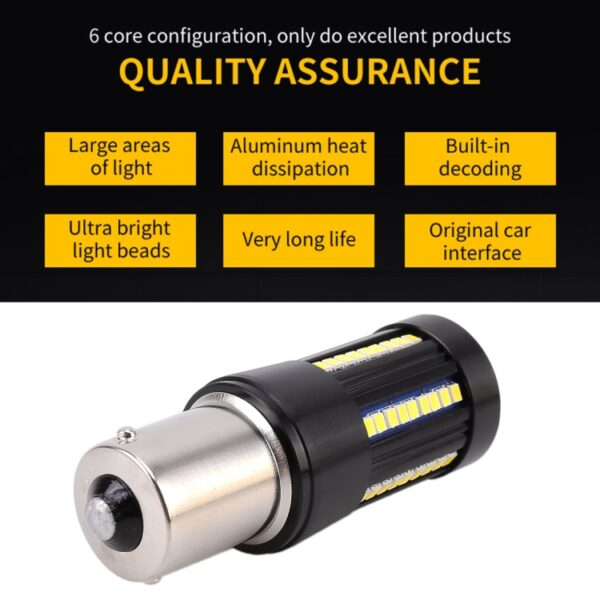 2 STKS 1156 / BA15S DC9-16V / 8.2W / 6000K / 655LM Auto Auto Achteruitrijlichten / Turn Light 66LEDs SMD-2016 Lampen - Afbeelding 4