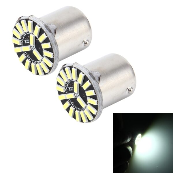 2 stuks 1156/BA15S 1W 50 LM 6000K auto AutoTurn-licht met 19 SMD-4014 LED-lampen, DC 12V, 1156/BA15S 1W