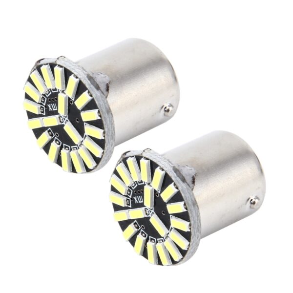 2 stuks 1156/BA15S 1W 50 LM 6000K auto AutoTurn-licht met 19 SMD-4014 LED-lampen, DC 12V, 1156/BA15S 1W - Afbeelding 2
