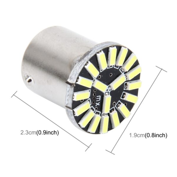 2 stuks 1156/BA15S 1W 50 LM 6000K auto AutoTurn-licht met 19 SMD-4014 LED-lampen, DC 12V, 1156/BA15S 1W - Afbeelding 5