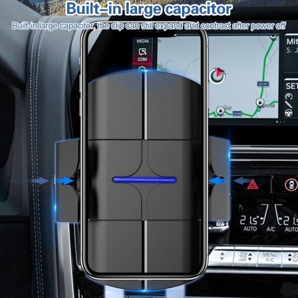 Auto automatische draadloze 10W snellader autotelefoonhouder met spraakuitzending - Afbeelding 9