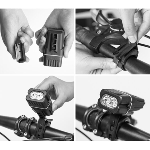 Mountainbike-lichtkoplampen Superheldere oplaadbare zaklamp Nachtrijuitrusting - Afbeelding 7