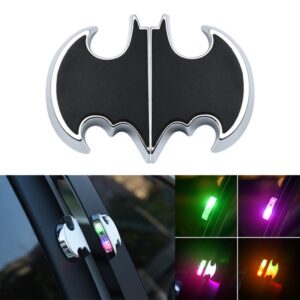 2 STUKS Auto LED-deurwaarschuwingslichten Anti-collision Deuropeningslamp Knipperlichten, Door Warning Lights (Black), Door Warning Lights (Silver)