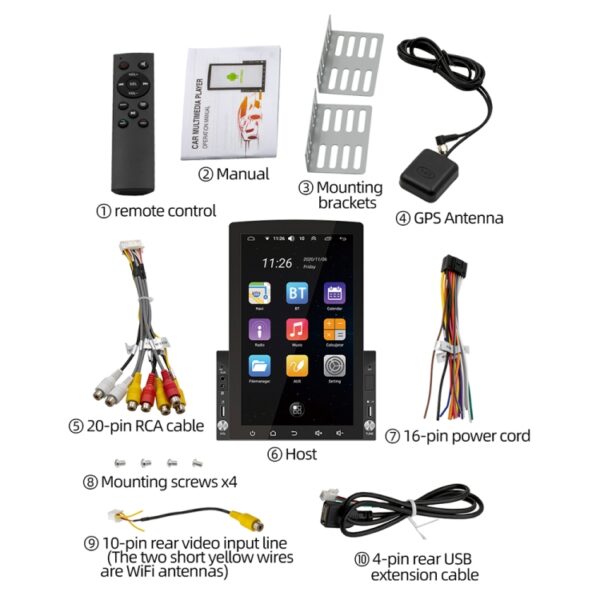 D110 Auto Android-navigatiemachine Ondersteuning Mobiele telefoonverbinding / Stuurbediening - Afbeelding 5