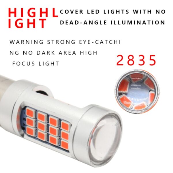 2 STKS 7443 DC12V / 2.2W Auto Strobe Remlichten met 42LEDs SMD-2835 Lampen - Afbeelding 3