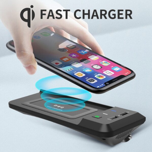 HFC-1051 CAR QI Standaard Wireless Charger 15W / 10W Snel opladen voor Audi Q5L 2018-2022, Links rijden - Afbeelding 3