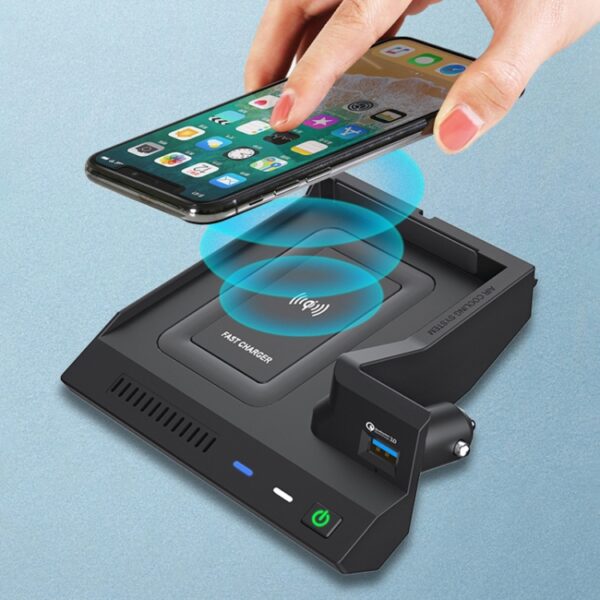 HFC-1021 CAR QI Standaard Wireless Charger 10W Snel opladen voor Mercedes-Benz C Klasse 2015-2021, links en rechts rijden - Afbeelding 3