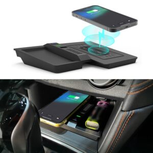 CAR QI Standard Wireless Charger 15W Snel opladen voor Subaru XV 2018-2021, Links rijden