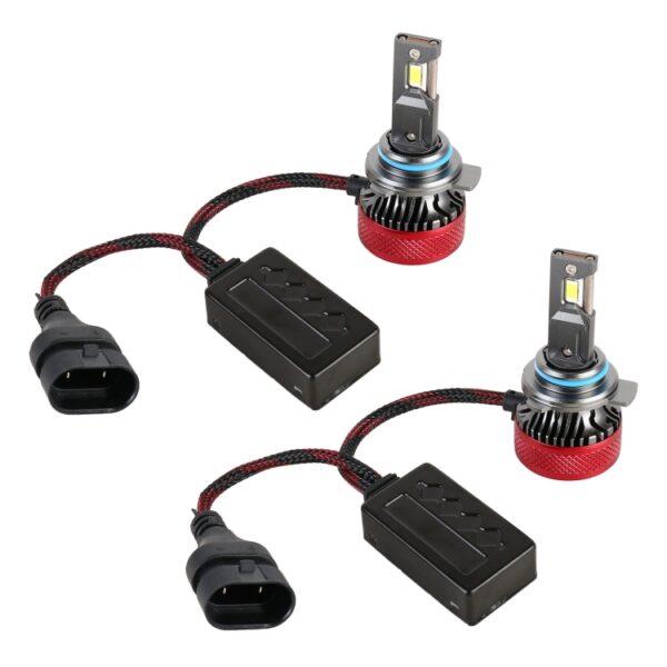 1 paar 9012 DC12V 65W 6000K 6500lm LED -autokoplampen - Afbeelding 2