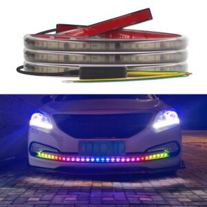 Z12-120CM 120cm DC12V-24V Auto Grille LED RGB-dagrijverlichting Strip Kleurrijke lamp