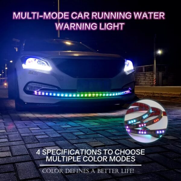 Z12-120CM 120cm DC12V-24V Auto Grille LED RGB-dagrijverlichting Strip Kleurrijke lamp - Afbeelding 9