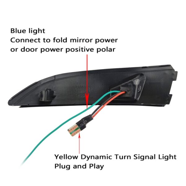 1 paar Voor Ford Fiesta 2008-2017 Auto Dynamische LED Richtingaanwijzer Achteruitkijkspiegel Flasher Water Blinker: - Afbeelding 4