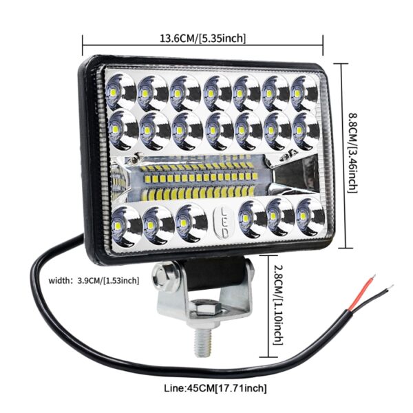 2 STKS WUPP CS-1243A1 Auto 4 inch Vierkant 20 LEDs Hoogtepunt Werklicht Gemodificeerde Spotlight - Afbeelding 4