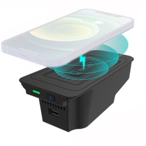 Auto Qi Standaard Draadloze Oplader 10W Snel Opladen voor Volvo S60 2019-2021, Links en Rechts Rijden