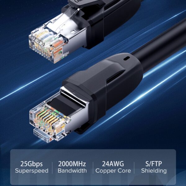 UGREEN CAT8 Ethernet netwerk LAN-kabel, 1m, 1.5m, 2m, 3m, 5m, 8m, 10m - Afbeelding 4
