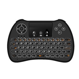H9 2,4 GHz Mini Wireless Air Mouse QWERTY-toetsenbord met witte achtergrondverlichting en touchpad voor pc, tv, with White Backlight