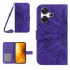 Skin Feel Sun Flower reliëf flip lederen telefoonhoes met lanyard, For Xiaomi Redmi 13 4G Global / 5G Global, For Xiaomi Redmi A3, For Xiaomi Redmi Note 13 4G Global, For Xiaomi Redmi 13C 5G, For Xiaomi 14 Ultra, For Xiaomi 14 Pro, For Xiaomi 14...