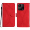 Stiksel reliëf lederen telefoonhoes, For Xiaomi Redmi 10A, For Xiaomi Redmi 10C
