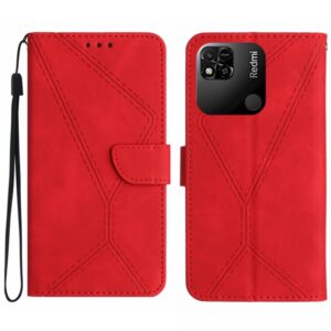 Stiksel reliëf lederen telefoonhoes, For Xiaomi Redmi 10A, For Xiaomi Redmi 10C