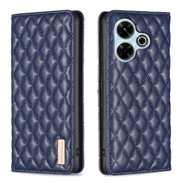 Diamond Lattice magnetische lederen flip-telefoonhoes, For Xiaomi Poco M6 4G / Redmi 13 4G, For Xiaomi Redmi Note 13 Pro 4G Global, For Xiaomi Poco M6 Pro 4G, For Xiaomi Redmi A3, For Xiaomi Redmi Note 13 4G Global, For Xiaomi Redmi K70E...