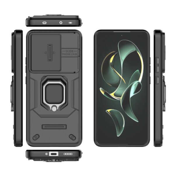 Verschuifbaar Camshield TPU + PC schokbestendig telefoonhoesje met houder, For Xiaomi Redmi K60 Ultra 5G, For Xiaomi Redmi K60 5G - Afbeelding 2