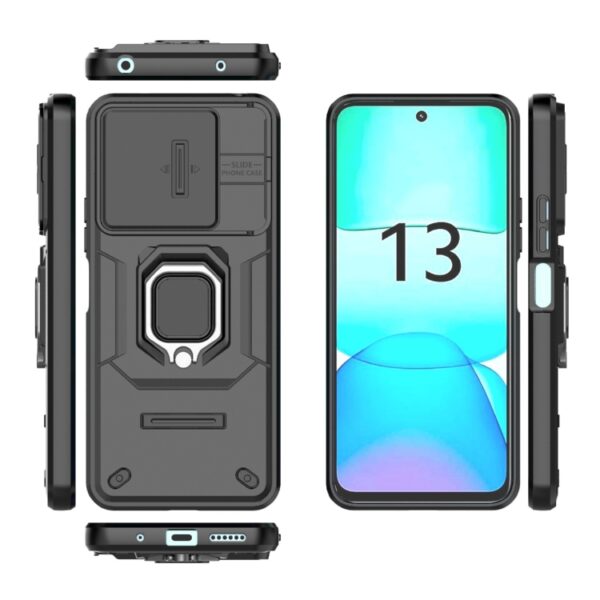 Verschuifbaar Camshield TPU + PC schokbestendig telefoonhoesje met houder, For Xiaomi Redmi 13 4G Global, For Xiaomi Redmi Turbo 3 5G, For Xiaomi Redmi A3 4G Global, For Xiaomi Redmi Note 13 Pro 4G Global, For Xiaomi Redmi Note 13 4G Global... - Afbeelding 3