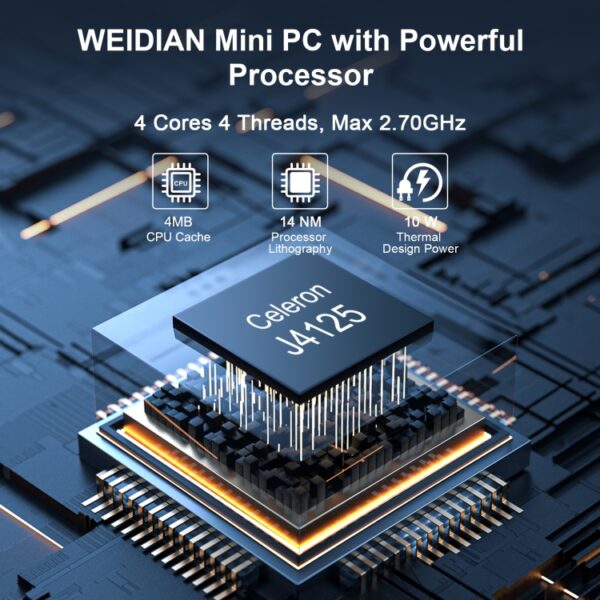 HYSTOU PO9B-J4125-6L Ingebouwde Intel Celeron J4125-processor Zes netwerkpoorten Mini-host, 4GB+64GB, 8GB+128GB, 8GB+256GB, 8GB+256GB+1TB, 16GB+256GB+1TB, 16GB+512GB+1TB, 24GB+512GB+1TB - Afbeelding 5