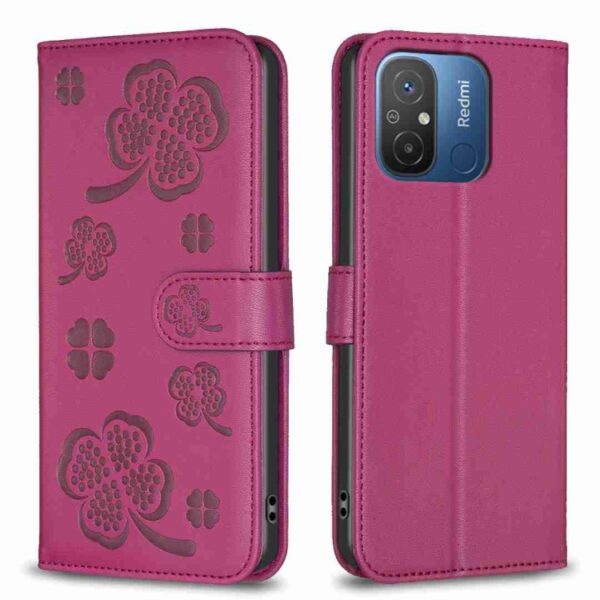 Leren telefoonhoesje met vier bladen in reliëf, For Xiaomi Poco C55 / Redmi 12C, For Xiaomi Redmi Note 12 Pro+ 5G Global, For Xiaomi Redmi Note 12 Pro 5G Global, For Xiaomi Redmi Note 12 5G Global, For Xiaomi 13 Lite 5G, For Xiaomi Redmi K60 / K60 Pro...