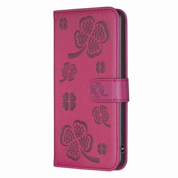 Leren telefoonhoesje met vier bladen in reliëf, For Xiaomi Poco C55 / Redmi 12C, For Xiaomi Redmi Note 12 Pro+ 5G Global, For Xiaomi Redmi Note 12 Pro 5G Global, For Xiaomi Redmi Note 12 5G Global, For Xiaomi 13 Lite 5G, For Xiaomi Redmi K60 / K60 Pro... - Afbeelding 2