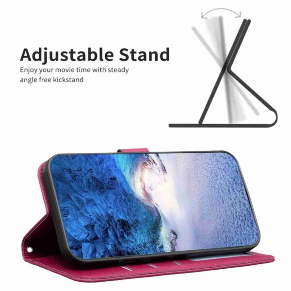 Leren telefoonhoesje met vier bladen in reliëf, For Xiaomi Poco C55 / Redmi 12C, For Xiaomi Redmi Note 12 Pro+ 5G Global, For Xiaomi Redmi Note 12 Pro 5G Global, For Xiaomi Redmi Note 12 5G Global, For Xiaomi 13 Lite 5G, For Xiaomi Redmi K60 / K60 Pro... - Afbeelding 4