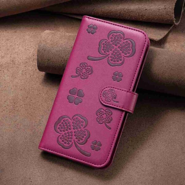 Leren telefoonhoesje met vier bladen in reliëf, For Xiaomi Poco C55 / Redmi 12C, For Xiaomi Redmi Note 12 Pro+ 5G Global, For Xiaomi Redmi Note 12 Pro 5G Global, For Xiaomi Redmi Note 12 5G Global, For Xiaomi 13 Lite 5G, For Xiaomi Redmi K60 / K60 Pro... - Afbeelding 7