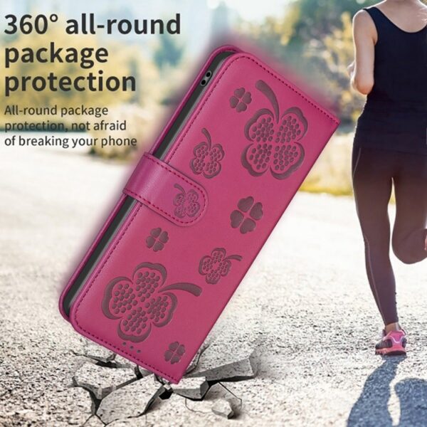 Leren telefoonhoesje met vier bladen in reliëf, For Xiaomi Poco M6 4G / Redmi 13 4G, For Xiaomi Redmi A3, For Xiaomi Redmi Note 13 Pro 4G Global, For Xiaomi Redmi Note 13 4G Global, For Xiaomi Redmi Note 13, For Xiaomi Redmi 13C... - Afbeelding 6